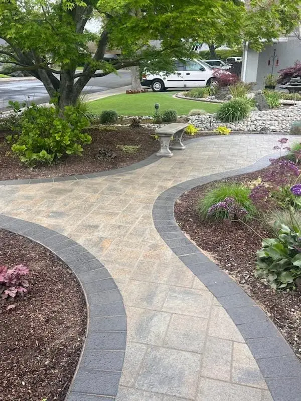 Green Lion paver and porcelain hardscape project photo 13 of 38