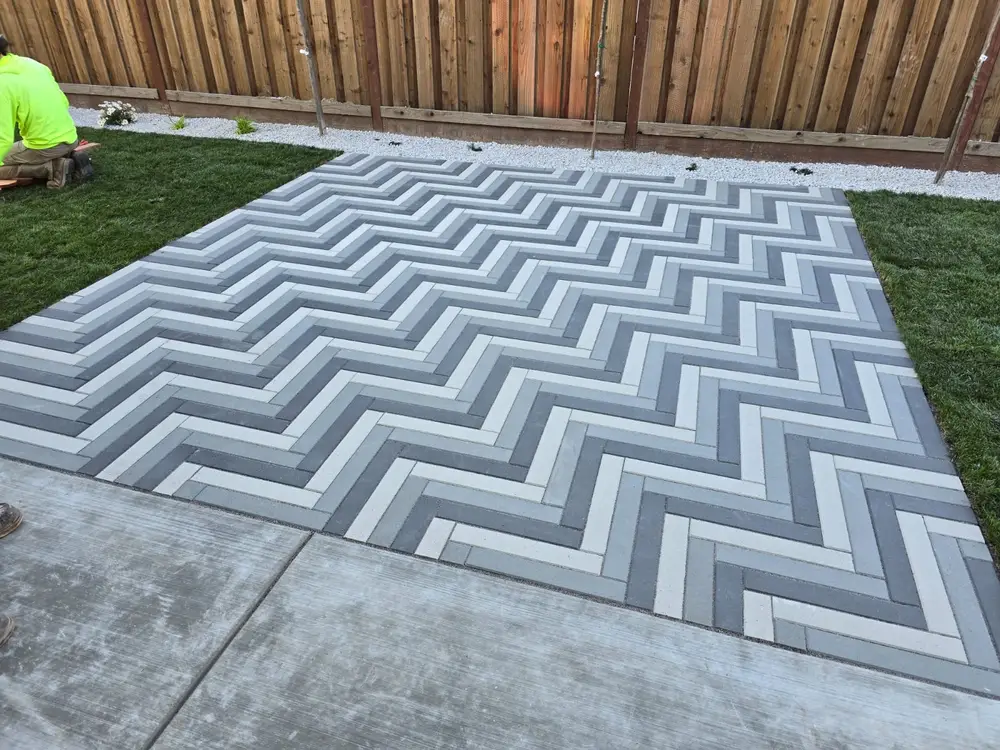 Green Lion paver and porcelain hardscape project photo 14 of 38