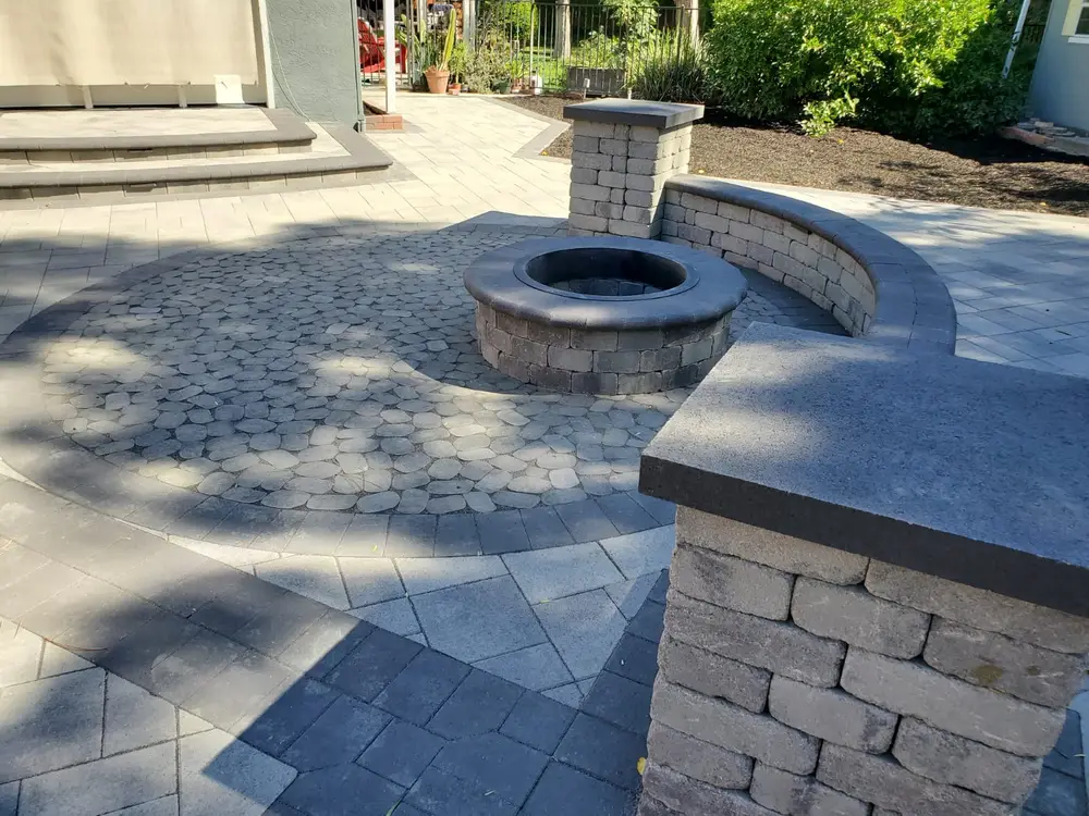 Green Lion paver and porcelain hardscape project photo 18 of 38