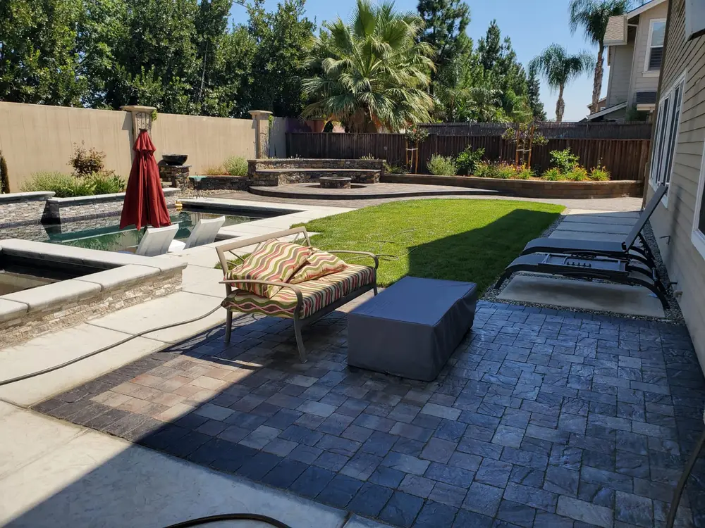 Green Lion paver and porcelain hardscape project photo 19 of 38
