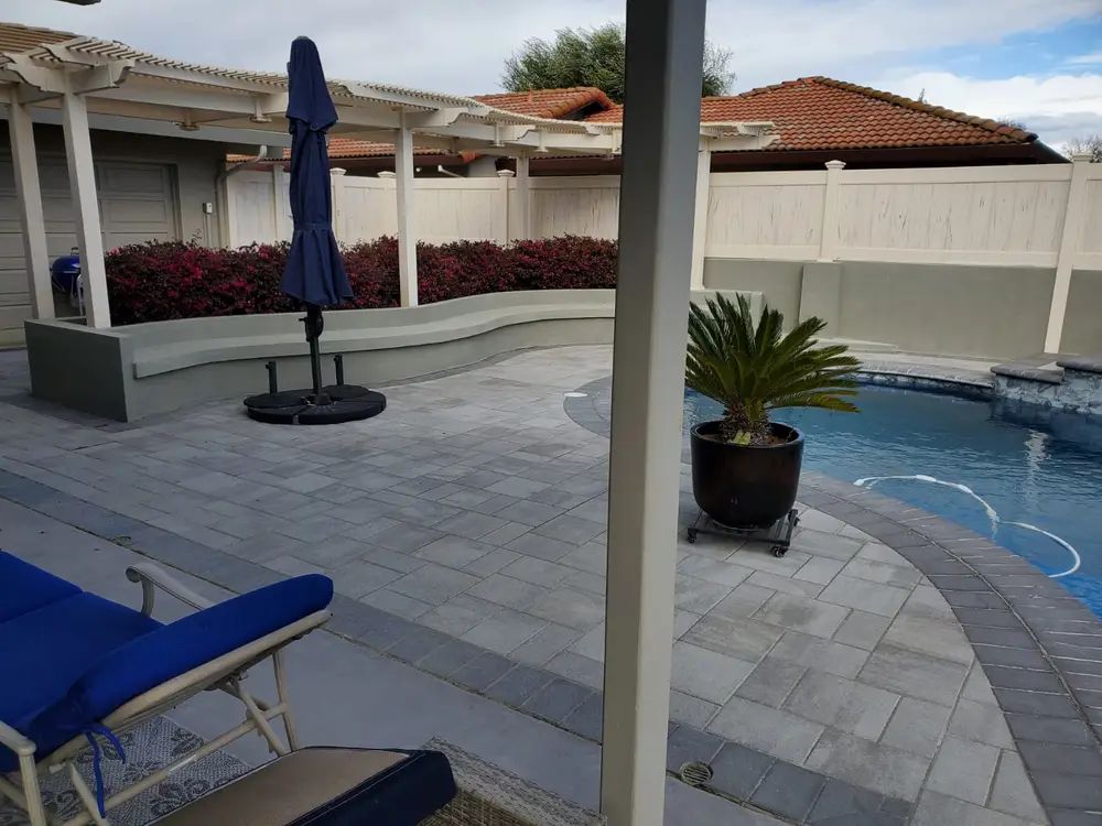 Green Lion paver and porcelain hardscape project photo 20 of 38