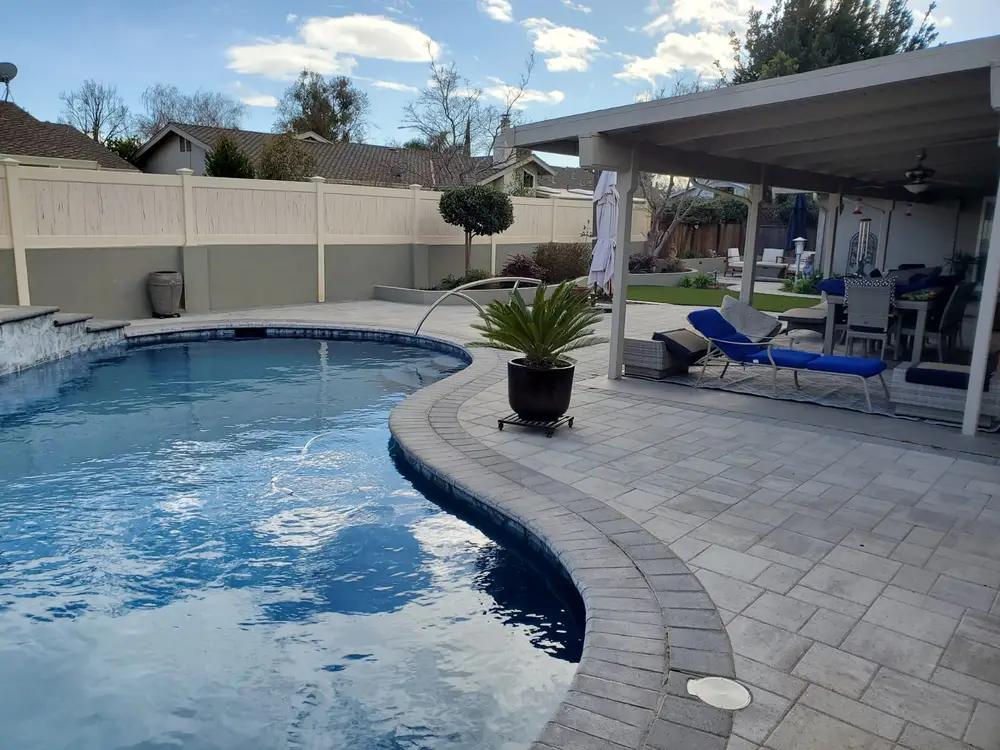 Green Lion paver and porcelain hardscape project photo 21 of 38