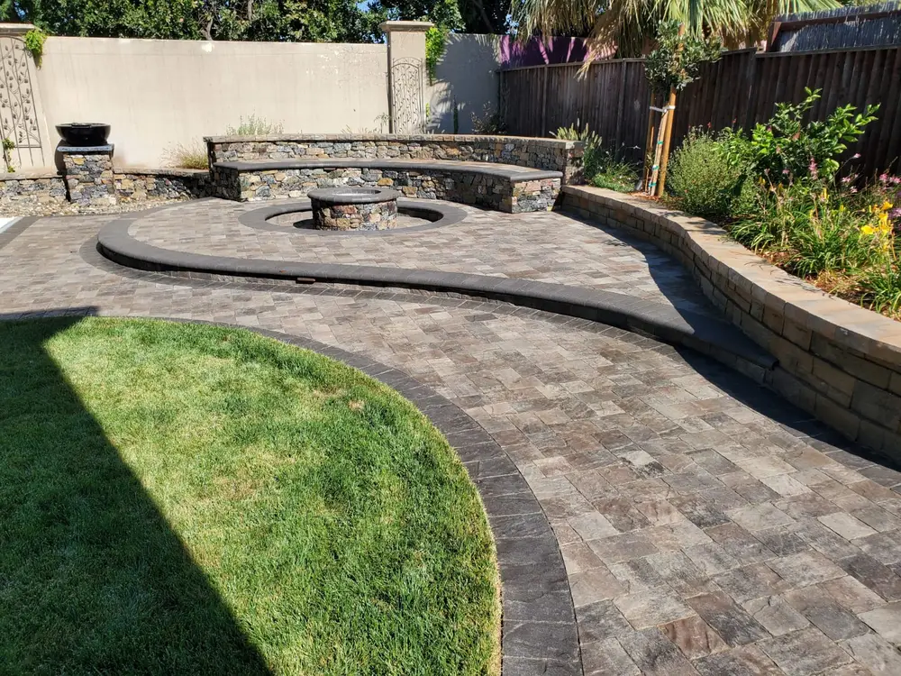 Green Lion paver and porcelain hardscape project photo 24 of 38