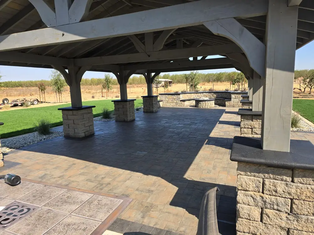 Green Lion paver and porcelain hardscape project photo 29 of 38