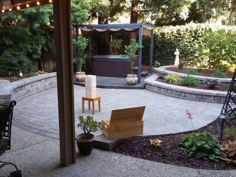 Green Lion paver and porcelain hardscape project photo 32 of 38