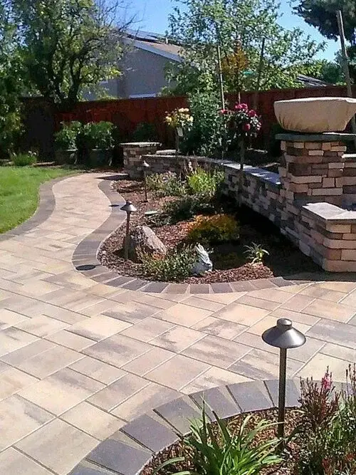 Green Lion paver and porcelain hardscape project photo 36 of 38